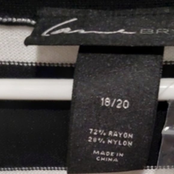 Lane Bryant Size 18/20 Black White Striped Cardigan Sweater - Picture 3 of 6